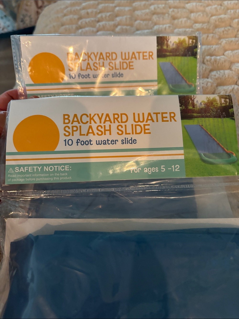Backyard water slide for summer fun